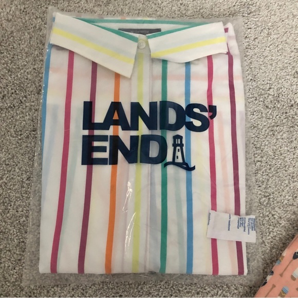 NWT (3 shirts) Lands’ End No Iron Supima Cotton Short Sleeve Shirt, Size 12 - Picture 13 of 14